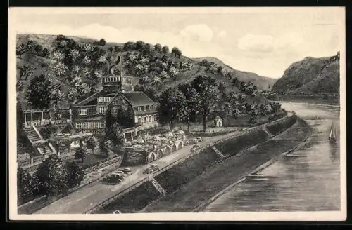 AK Dieblich a. d. Mosel, Hotel Haus Eller, Weinhaus-Hotel-Pension, Bes. Frau Wwe. Elisabeth Eller