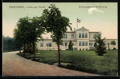 AK Einzingen /Lüneburger Heide, Erholungshaus Achterberg mit Grünanlagen