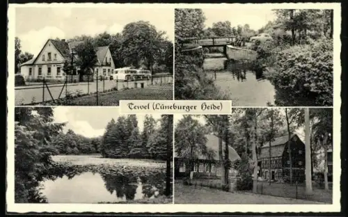 AK Tewel, Gast- & Geschäftshaus H. Lemmermann, Rutenmühlenteich, Getreidespeicher