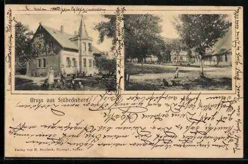 AK Stübeckshorn, Verschiedene Ortspartien mit Passanten