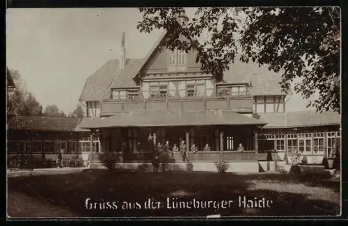 Foto-AK Stübeckshorn, Genesungsheim mit Gästen