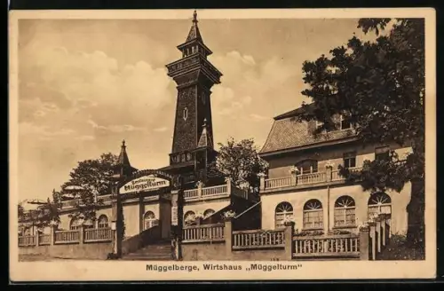 AK Berlin-Köpenick, Müggelberge, Wirtshaus Müggelturm