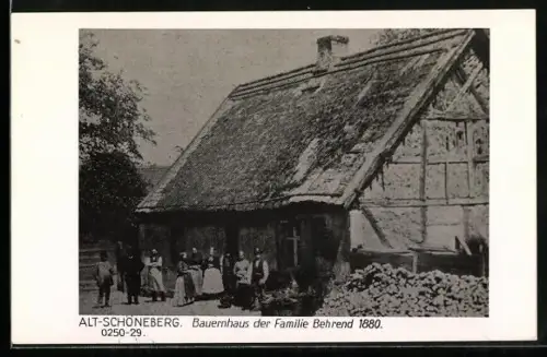 AK Berlin-Alt-Schöneberg, Bauernhaus der Familie Behrend 1880
