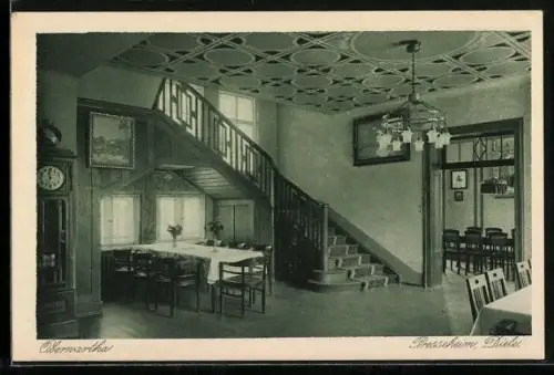 AK Oberwartha, Interieur Presseheim Diele