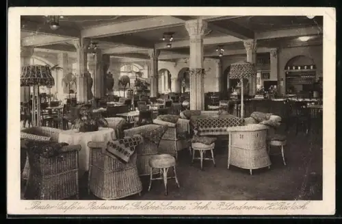 AK Meissen / Elbe, Theather-Cafe u. Restaurant Goldne Sonne