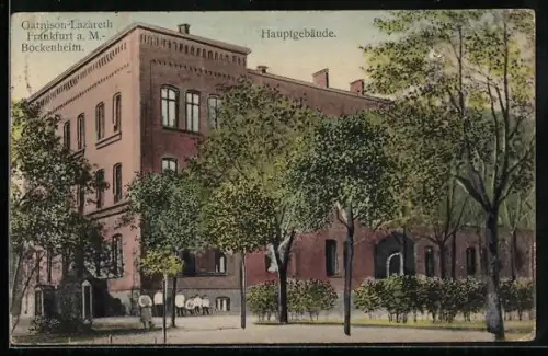 AK Frankfurt a. M.-Bockenheim, Garnison-Lazareth, Hauptgebäude