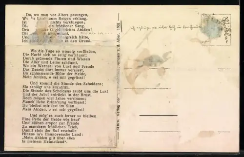 AK Ahlden a.d. Aller, Gesamtansicht, Porträt Sophie Dorothea Prinzessin von Ahlden