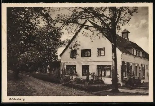 AK Achterberg / Dorfmark, Strassenpartie am Kinderkurheim