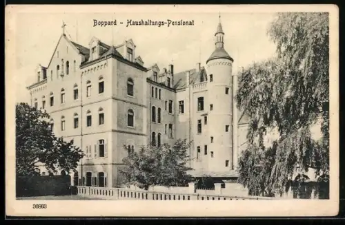 AK Boppard, Haushaltungs-Pensionat aus der Aussenansicht