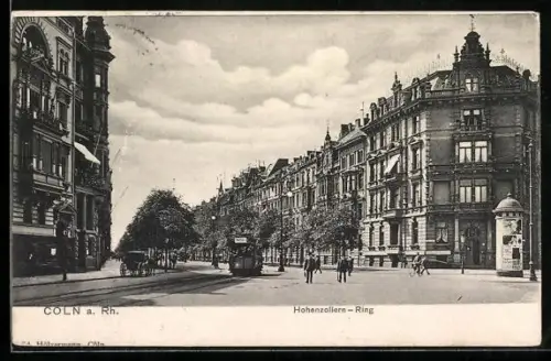 AK Köln-Neustadt, Hohenzollern-Ring, Strassenbahn