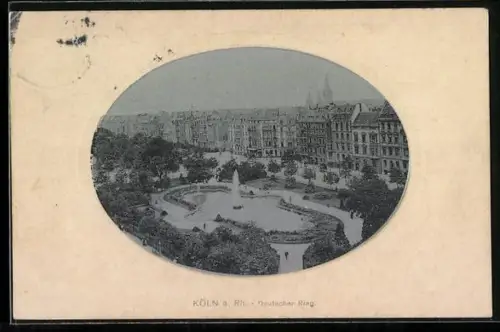 AK Köln-Neustadt, Blick über den Deutschen Ring