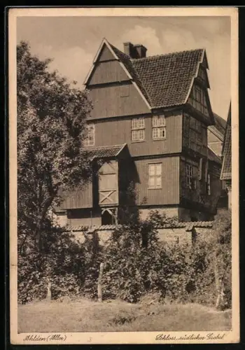 AK Ahlden a. Aller, Südlicher Giebel des Schlosses