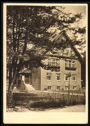 AK Steinhude, Jugendherberge Steinhude, Vorderansicht, Eigenheim des Gaues Hannover D.J.H.