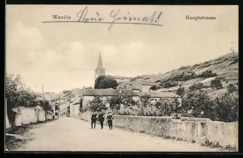 AK Waville, Blick in die Hauptstrasse