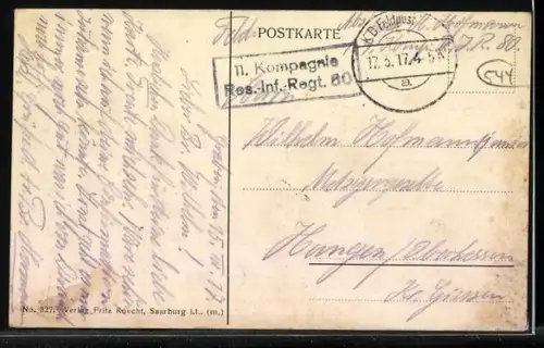 AK Fremonville, Ortsansicht mit Kirche