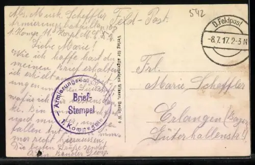 AK Longuyon, Totalansicht mit Ruinen aus der Vogelschau