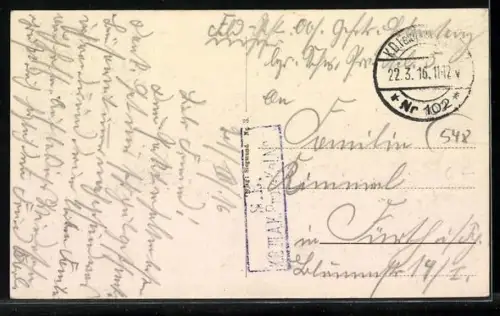 AK Mars-la-Tour, Totenritt, Denkmal