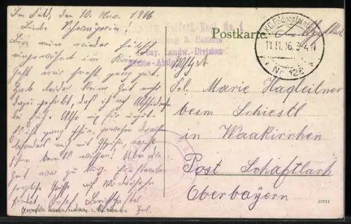 AK Remoncourt, Strassenpartie mit Kirche