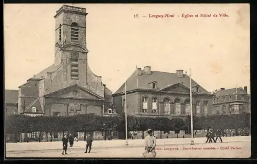 AK Longwy-Haut, Eglise et Hotel de Ville