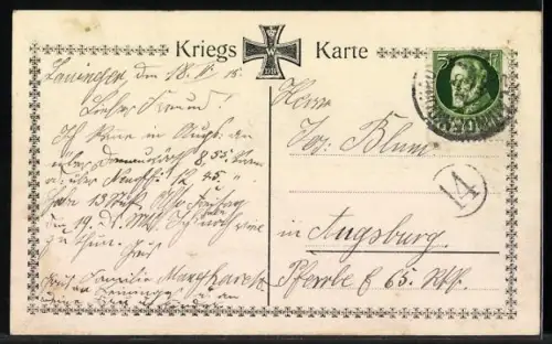 AK Longwy, Blick vom Festungstor über die zerschossene Stadt