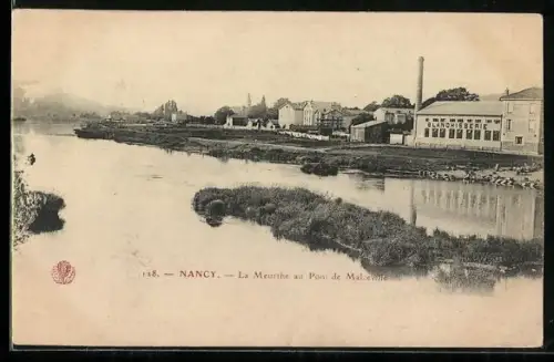 AK Nancy, La Meurthe au Pont de Malzéville