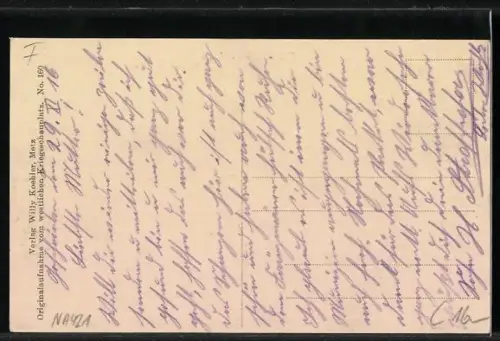 AK Viéville-en-Haye, Ort in Brand, mit Turm