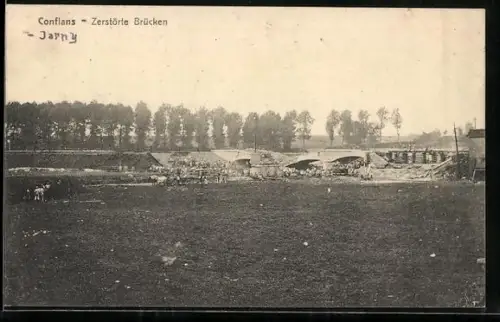 AK Conflans, Zerstörte Brücken