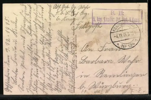 AK Leintrey, Kirche mit Kriegsschäden