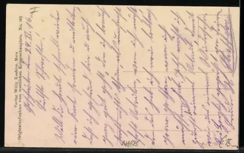 AK Viéville-en-Haye, Gebäudepanorama während eines Brandes im Krieg, Turm