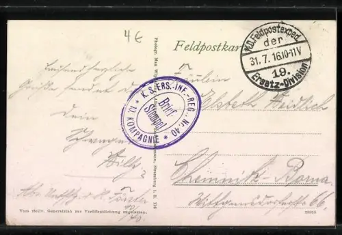 AK Domevre, Ruinen und Ortsansicht