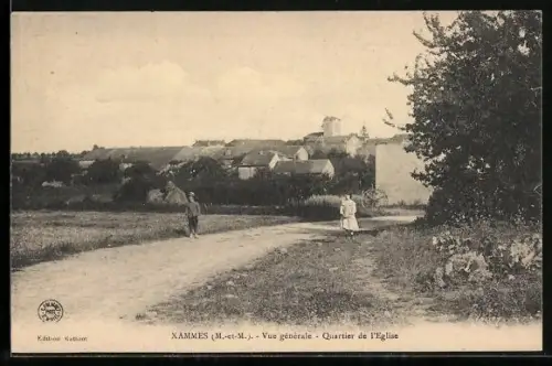 AK Xammes /M.-et-M., Vue generale, Quartier de l`Eglise