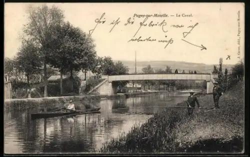 AK Pagny-sur-Moselle, Le Canal, Le Pont