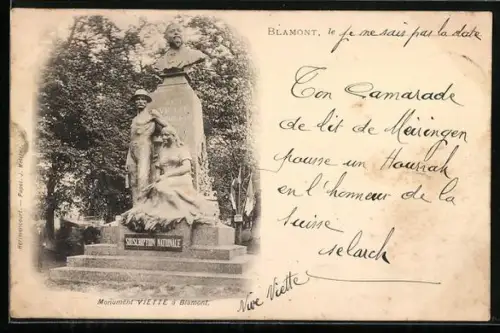 AK Blamont, Monument Viette