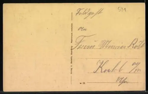 AK Thiaville, Kriegsruine einer Villa