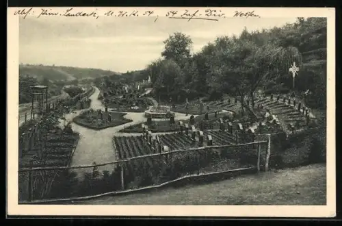 AK Bouillonville, Kriegerfriedhof, Gesamtansicht