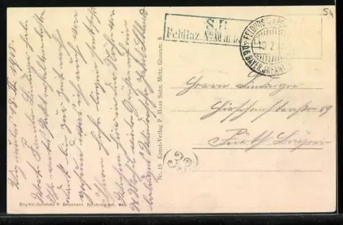 AK Vigneulles, Strasse mit zerstörten Häusern, Soldaten