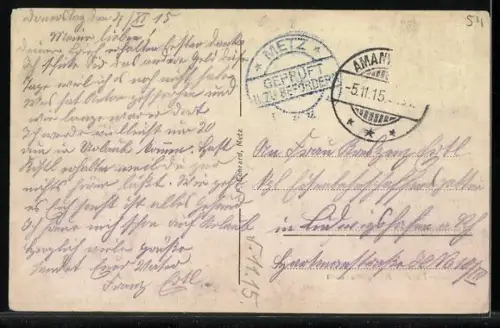 AK Mars-la-Tour, Kriegsmuseum, Innenansicht