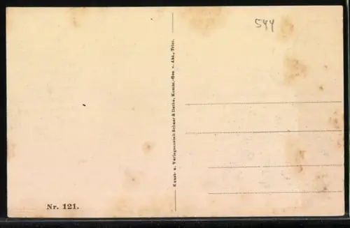 AK Longwy, Marktplatz in Trümmern