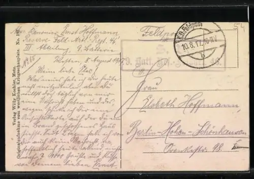 AK Viéville-en-Haye, Brennendes Haus