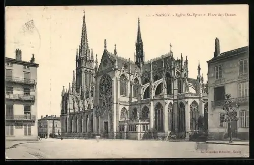 AK Nancy, Eglise St-Epvre et Place des Dames