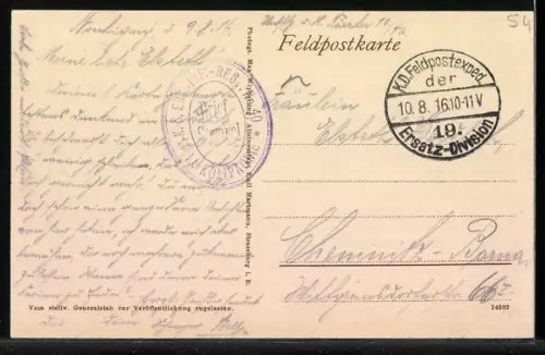 AK Domêvre, vue générale, ruines