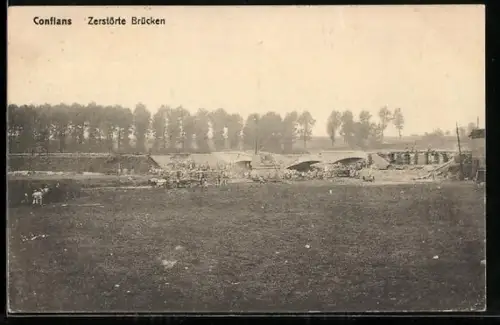 AK Conflans, Zerstörte Brücken