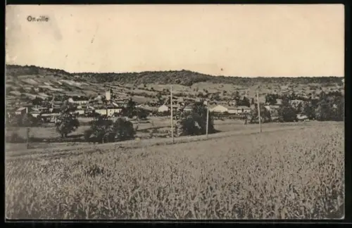 AK Onville, Blick auf den Ort