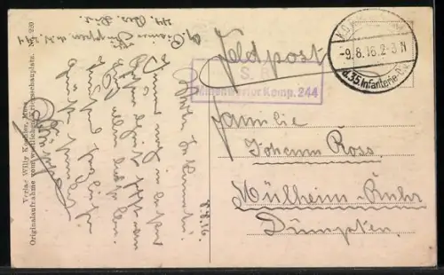 AK Allamont, Strassenpartie mit Soldaten