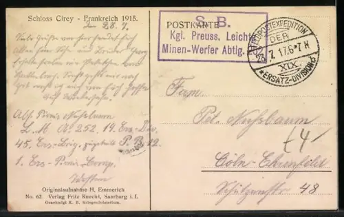 AK Cirey, Schloss Cirey