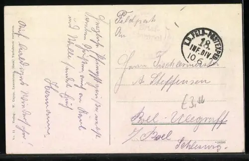 AK Longwy-Haut, Weltkrieg 1914-16, Burgunder-Tor mit Soldaten