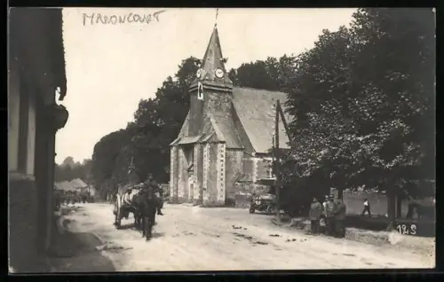 Foto-AK Manoncourt, Panorama avec l`Église
