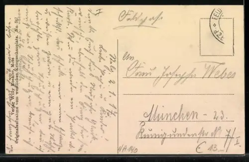 AK Onville, Vue d`une rue