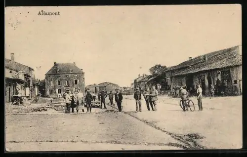 AK Allamont, Soldaten in der Strasse