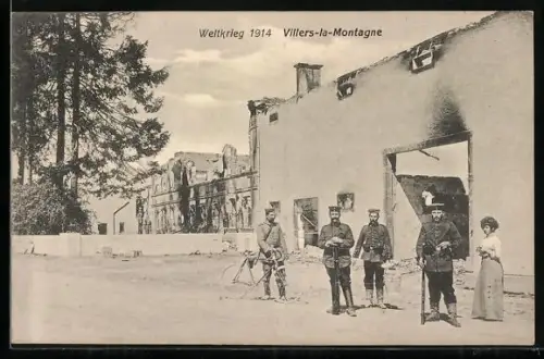 AK Villers-la-Montagne, Weltkrieg 1914